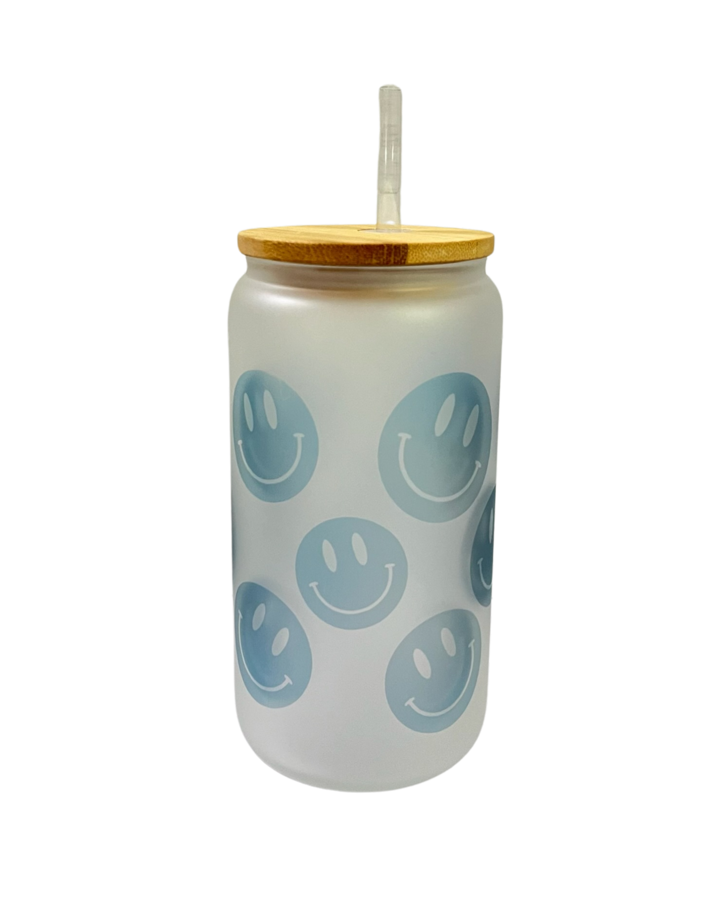 Vaso de vidrio tapa de bambu